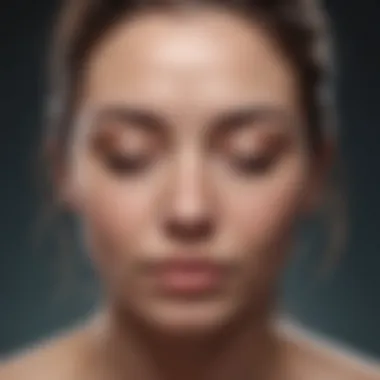 Embracing Inner Calmness Through Meditation A close-up of a person meditating, eyes closed, showcasing a peaceful expression