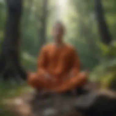 Meditation in Nature An individual meditating in nature for mental clarity