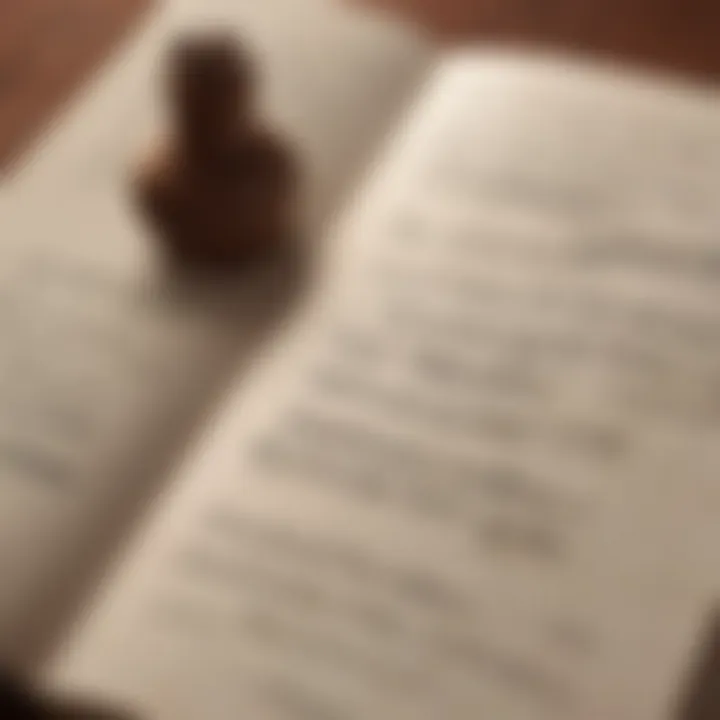 A close-up of a journal with affirmations written inside