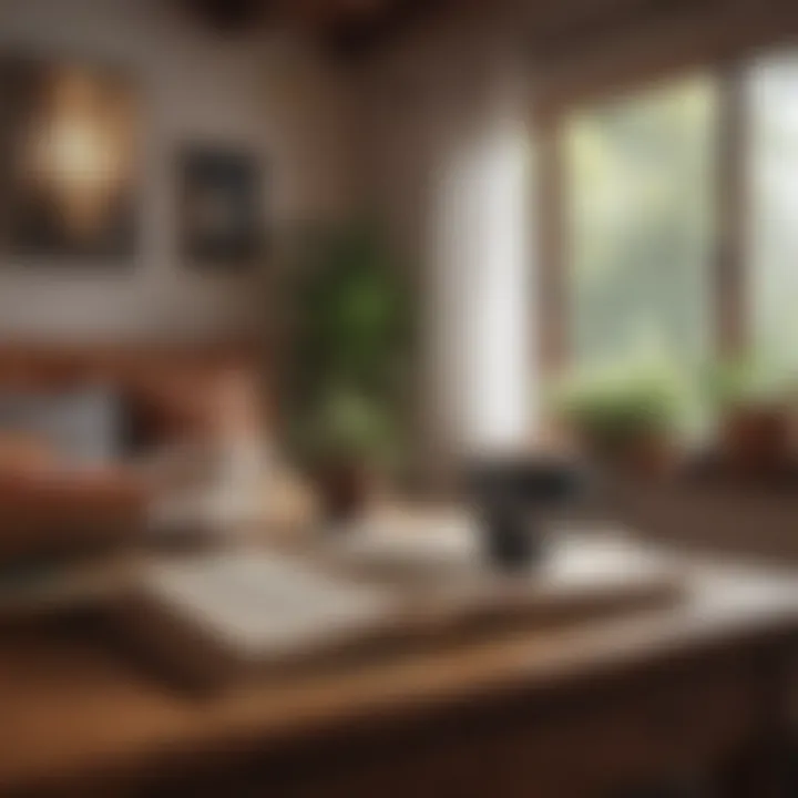 A cozy space with a cup of tea and a book on self-improvement