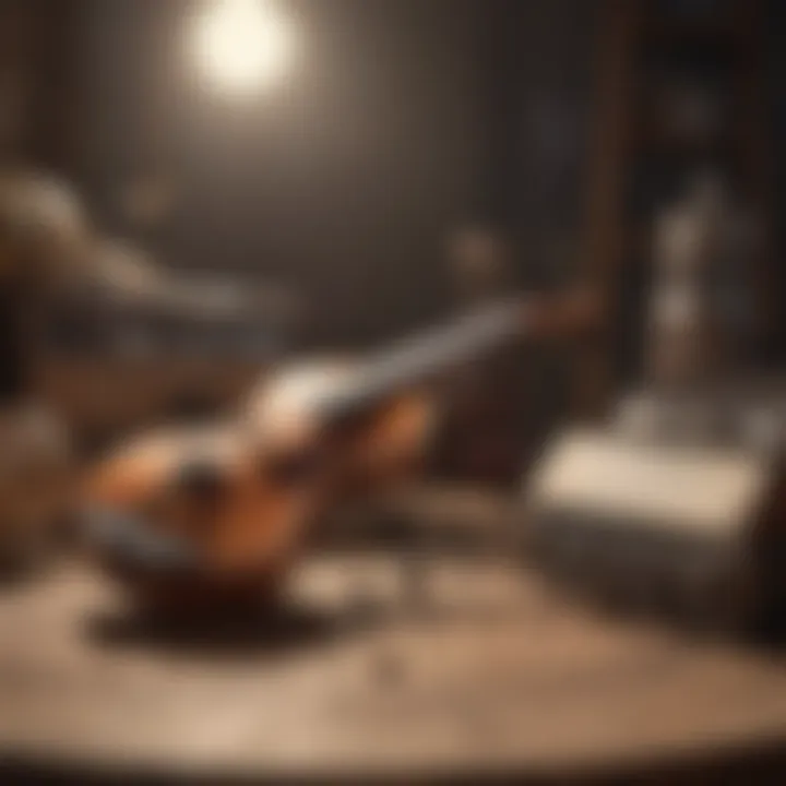 Musical instruments representing different genres