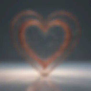 An abstract representation of interconnected hearts symbolizing compassion