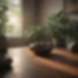 A serene workspace designed for meditation