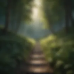 Serene natural landscape promoting tranquility