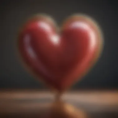 Symbol of Compassion A close-up of a heart symbolizing compassion and warmth