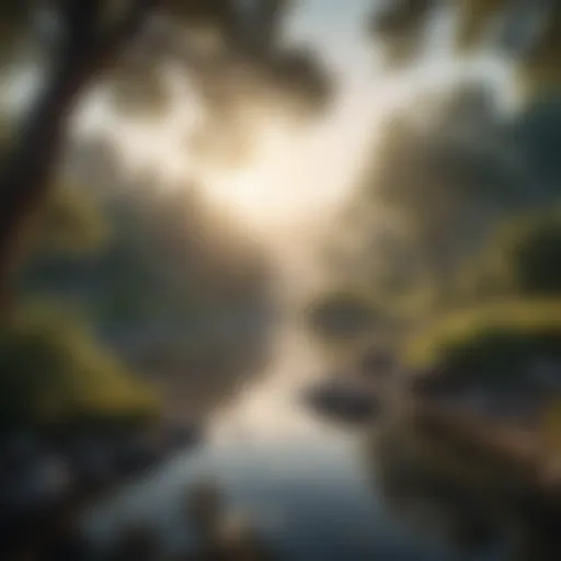 A serene landscape embodying tranquility and connection