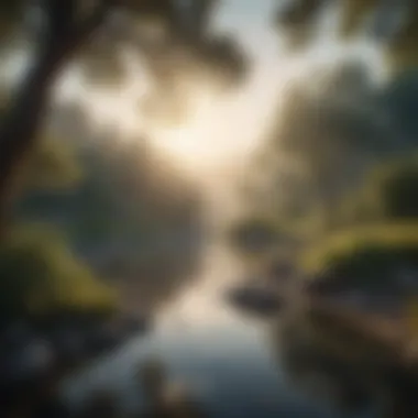 Tranquility and Connection A serene landscape embodying tranquility and connection