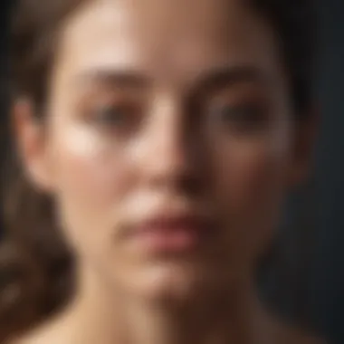 Inner Peace Through Meditation Close-up of a tranquil facial expression during meditation