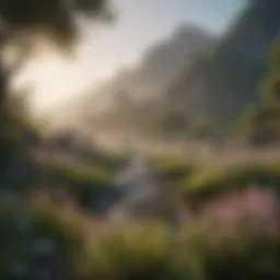 Tranquil landscape with soothing colors