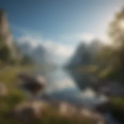 A serene landscape symbolizing tranquility and positive energy