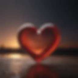 A heart-shaped silhouette symbolizing love's essence