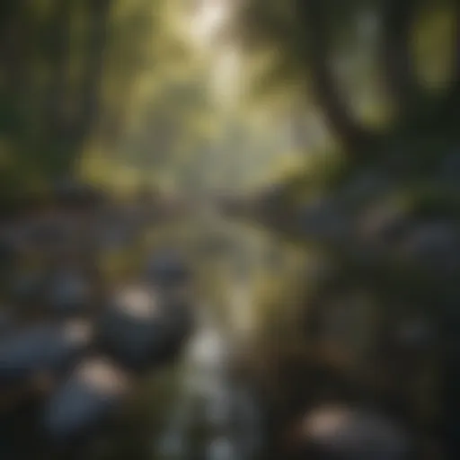 Serene landscape promoting relaxation