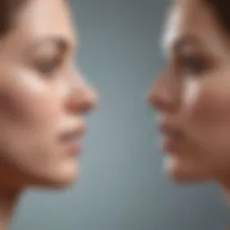 Illustration depicting the inner dialogue of a person suffering from BDD
