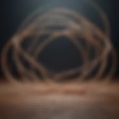 The Invisible Threads of Anxiety Abstract representation of intertwined threads symbolizing anxiety