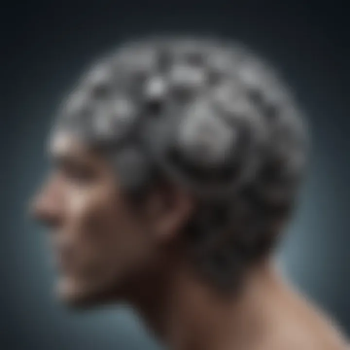 Visual metaphor of a brain with gears, illustrating psychological mechanisms