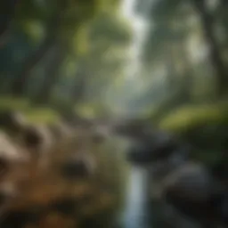 A serene landscape illustrating tranquility