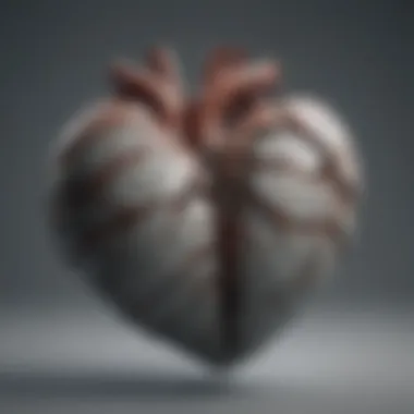 An abstract representation of a heart with cracks, illustrating the concept of emotional distress.