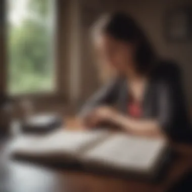 Self-Reflection Through Journaling A journal and pen, indicating self-reflection and coping
