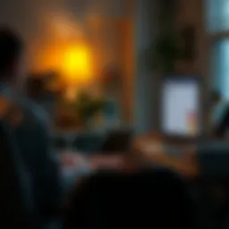 A serene workspace representing focus and calmness amidst chaos