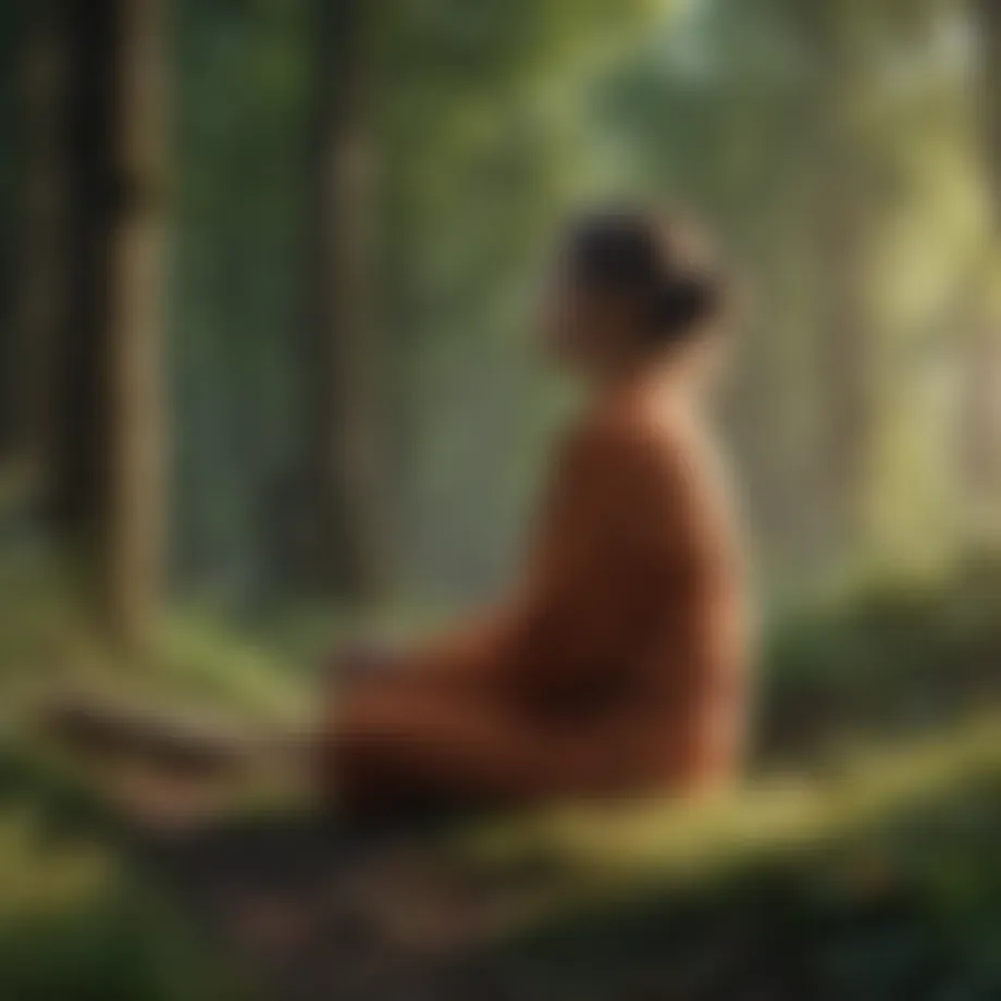 A tranquil nature scene representing mindfulness and serenity