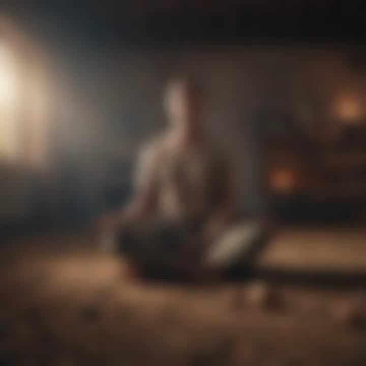 Individual practicing mindfulness techniques