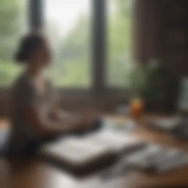 Self-Reflection Through Journaling A person journaling their thoughts and feelings as a form of self-care.