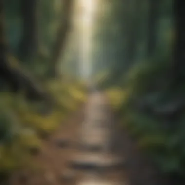 Path to Clarity A serene landscape symbolizing mental clarity amidst chaos.