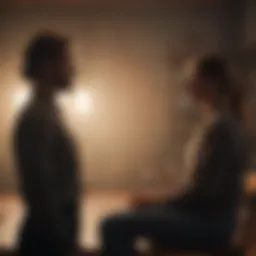 Couple experiencing anxiety during a conversation