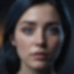 A deep blue canvas symbolizing the depth of sadness