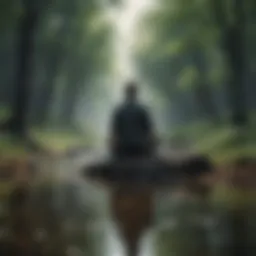 A serene landscape symbolizing introspection during sadness