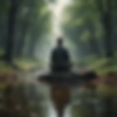 A serene landscape symbolizing introspection during sadness