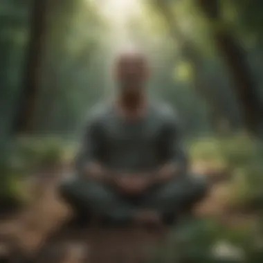 Meditation in Nature: The Essence of Mindfulness A person meditating in nature, embodying mindfulness