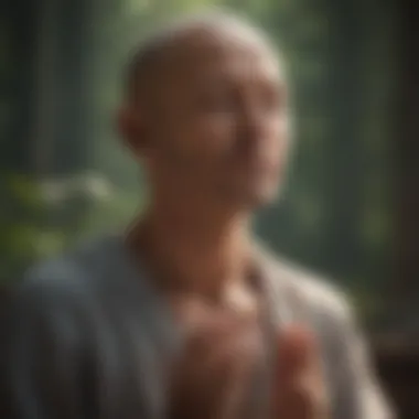 The Art of Mindfulness A close-up of a person meditating in a peaceful environment