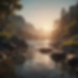 A serene landscape depicting tranquility and mindfulness