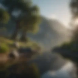 A serene landscape symbolizing calm amidst chaos