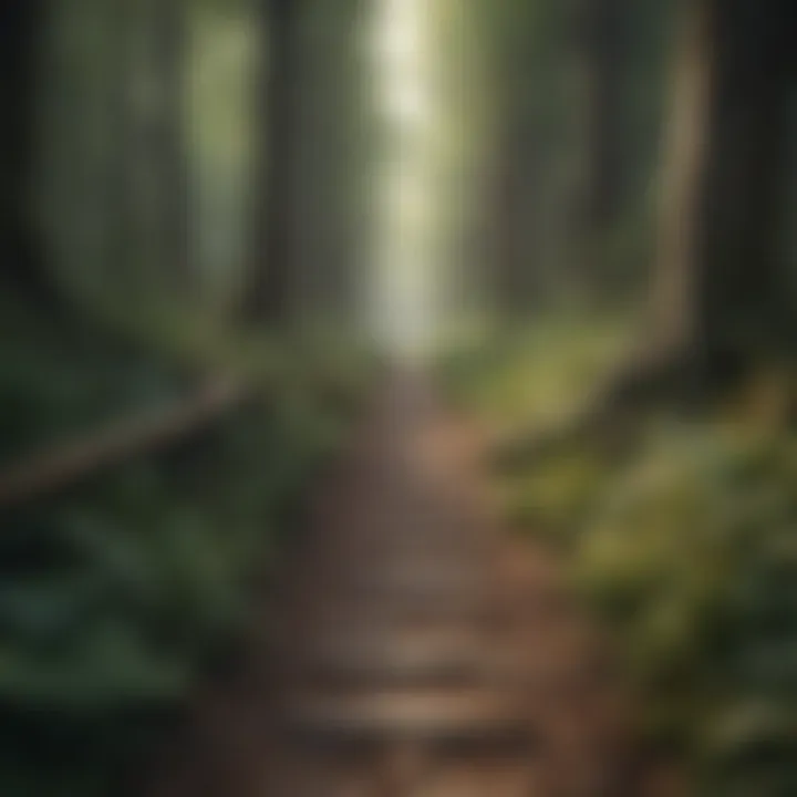 A pathway leading through a forest representing the journey of personal growth