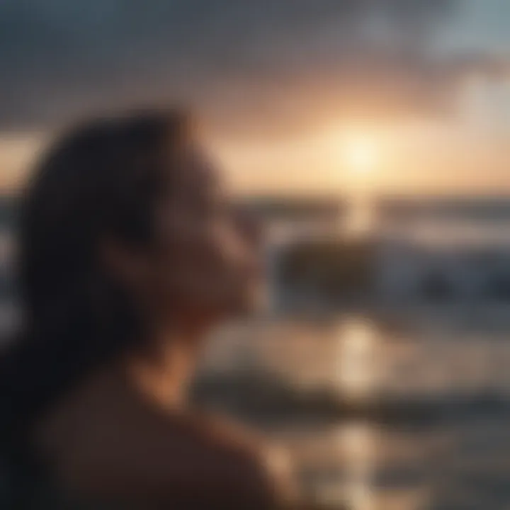 A peaceful mind represented through gentle waves.