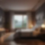 A serene bedroom environment promoting restful sleep.