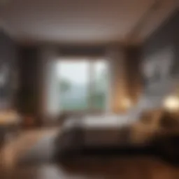 A serene bedroom environment promoting restful sleep.