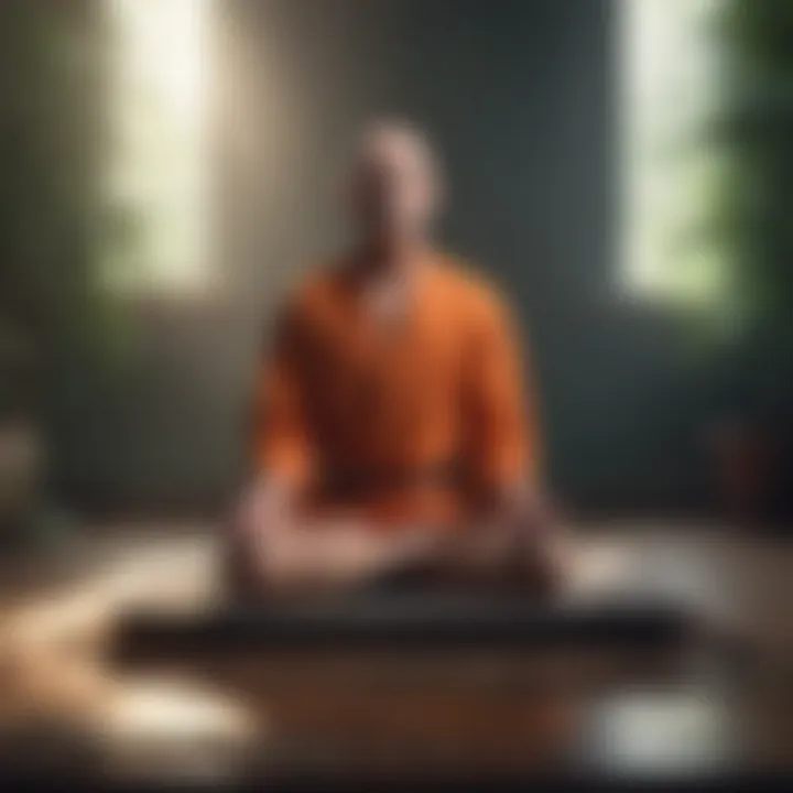 A serene scene of meditation illustrating mindfulness and emotional regulation