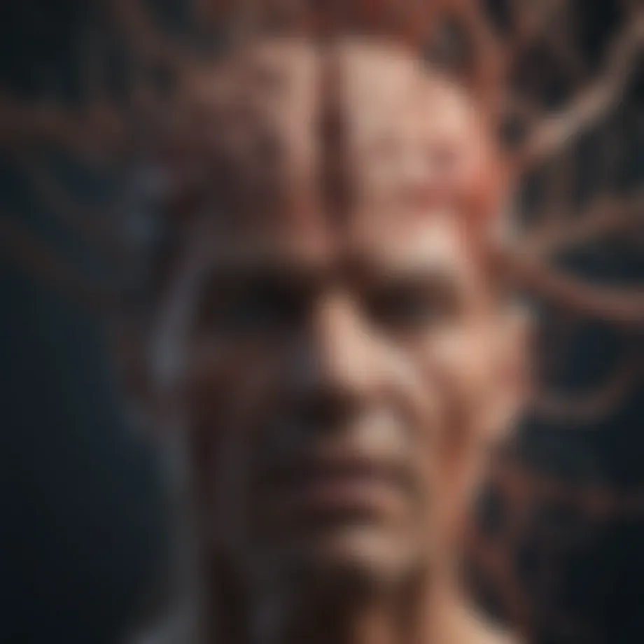 A brain illustration highlighting the neural pathways associated with anger.