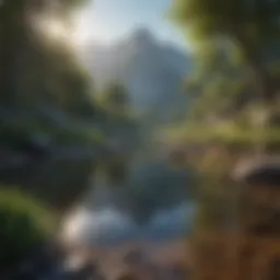 A serene landscape illustrating the concept of tranquility amidst chaos.