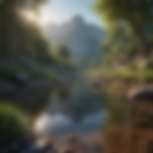 A serene landscape illustrating the concept of tranquility amidst chaos.