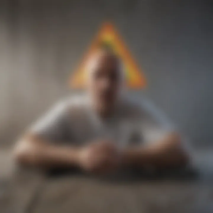 Visual metaphor for stress and anxiety