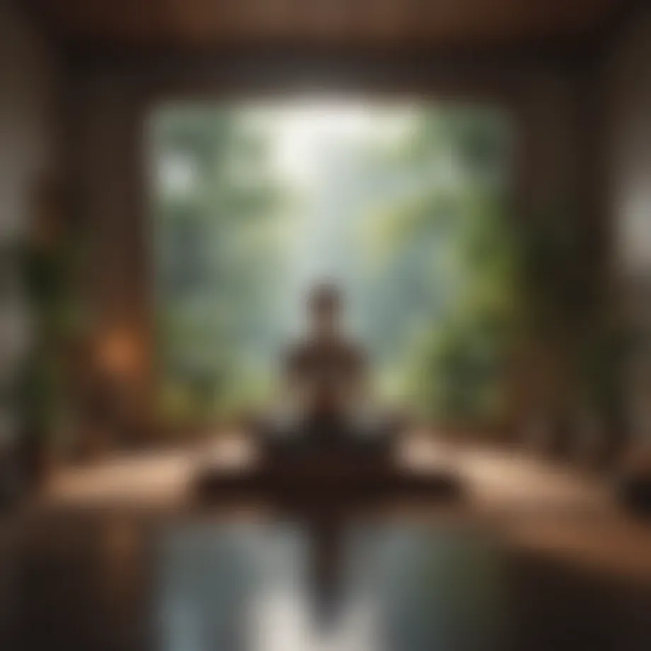 Calm and serene meditation space