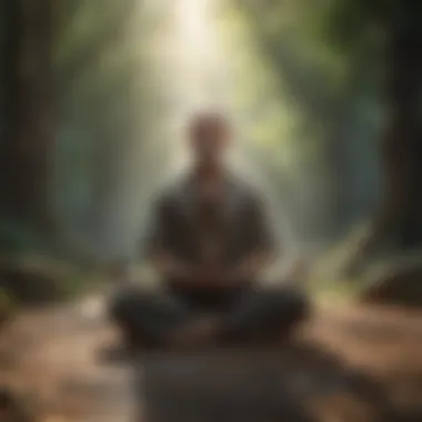 A person meditating peacefully, embodying mindfulness