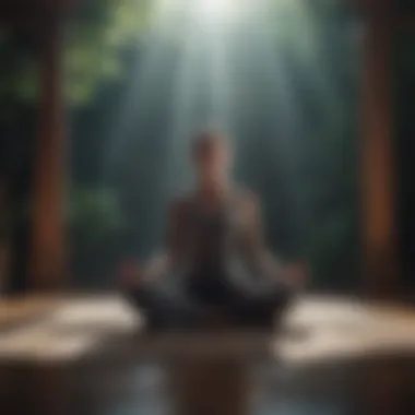 Close-up of a meditation session