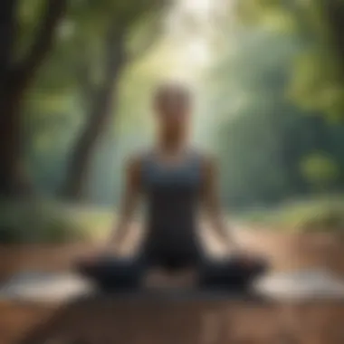 Reconnecting with the Body Post-Meditation A person engaging in gentle stretching outdoors