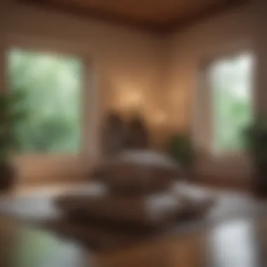 Creating Your Post-Meditation Sanctuary A meditative space with cushions and soft lighting