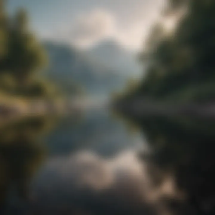 Finding Peace Within A serene landscape depicting calmness and reflection.